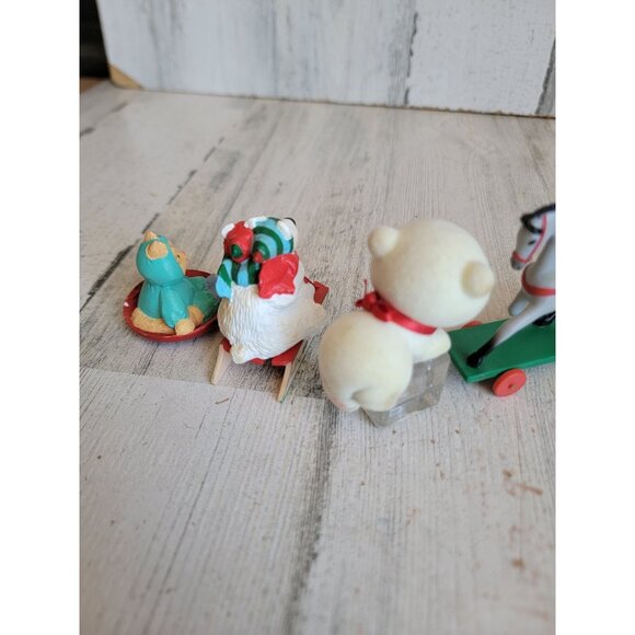 Hallmark merry Miniatures polar bear set cat turkey unique decor - Picture 7 of 8